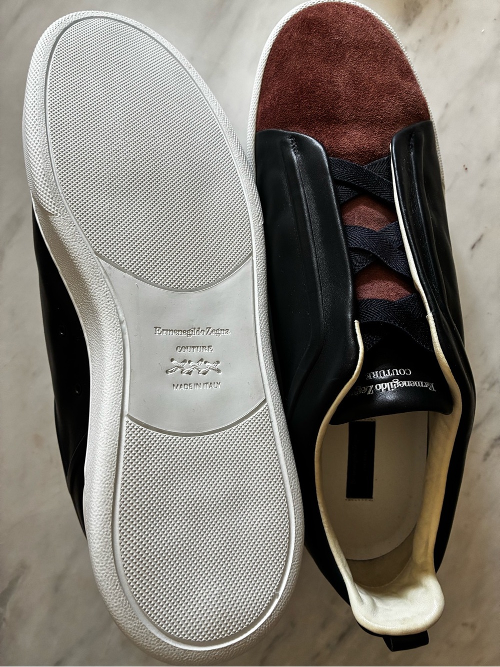 NWOB Ermenegildo Zegna Couture Triple Stitch Sneakers - Picture 4 of 7